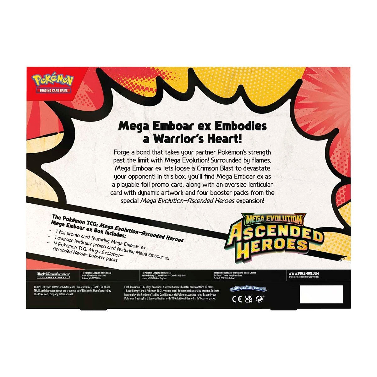 Pokémon TCG: Mega Evolution Ascended Heroes – Mega Emboar ex Box
